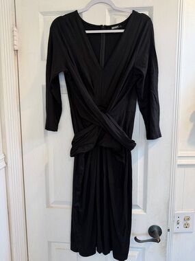 DKNY Black V-neck Dress